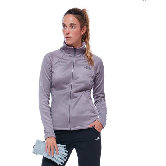 North Face Womens Agave Full Zip Jacket Size Small Grey Outdoor Hiking Baselayer - Picture 1 of 13
